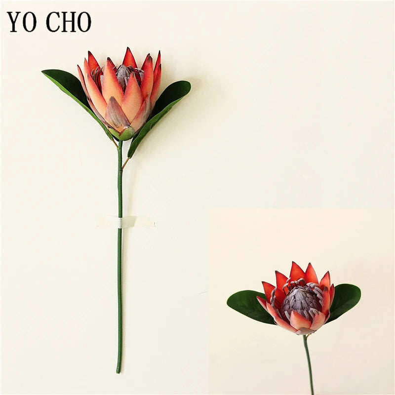 Artificial king protea flower for home, wedding and party decoration - vue 10 sur 12