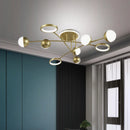 Modern decorative ceiling light for interiors and LED lighting