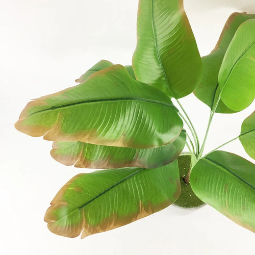 Large artificial monstera and banana plants for indoor decoration - vue 5 sur 9