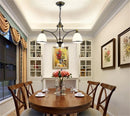 Classic iron and glass chandelier for indoor decoration