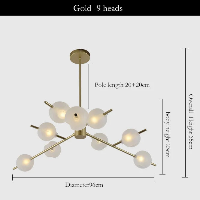Modern glass pendant light for elegant interior decor - vue 9 sur 12