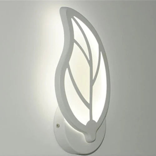 creative acrylic led wall light with leaves