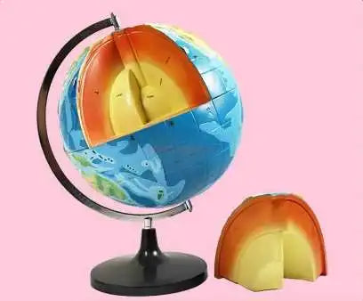 three-dimensional globe model for teaching geography