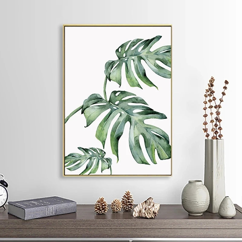 Modern tropical plant Scandinavian wall art interior decoration - vue 4 sur 7