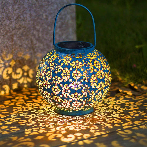 Decorative solar hanging lantern for outdoor garden - vue 6 sur 8