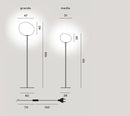 Modern glass designer floor lamp foscarini decorative LED lamp