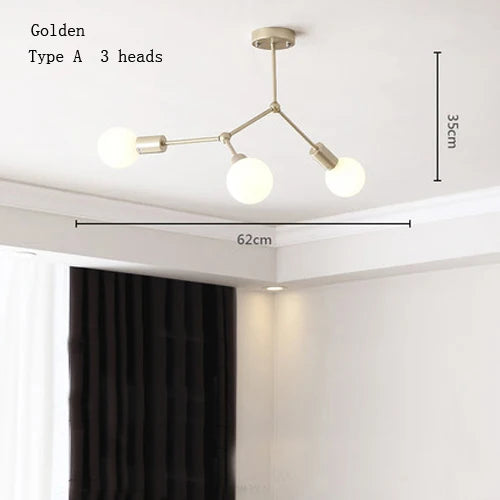 Modern multi-head chandelier for creative interiors - vue 8 sur 27