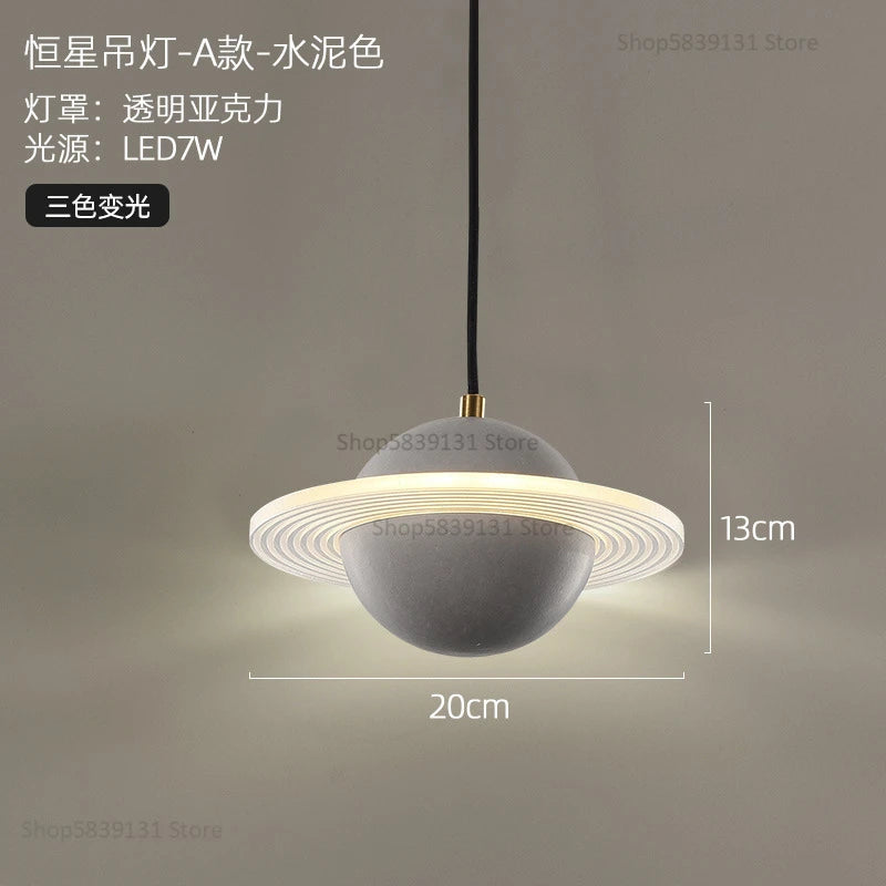 Modern cement LED pendant lights for restaurant and bar