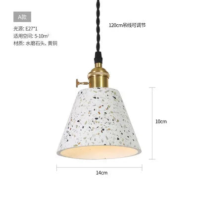 Industrial cement pendant light for table and bar - vue 14 sur 23