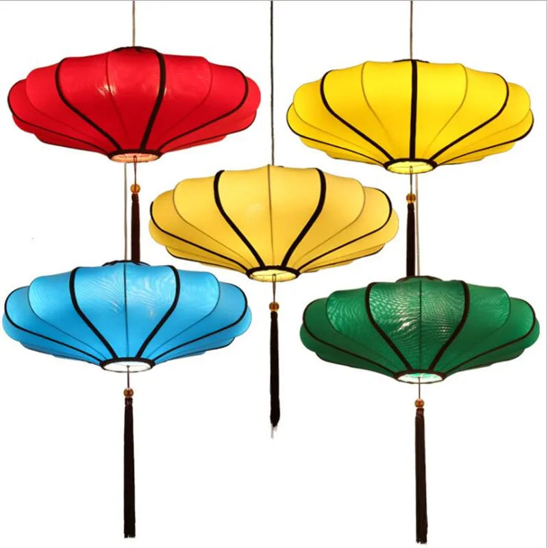 Chinese fabric chandelier for restaurants and hotels