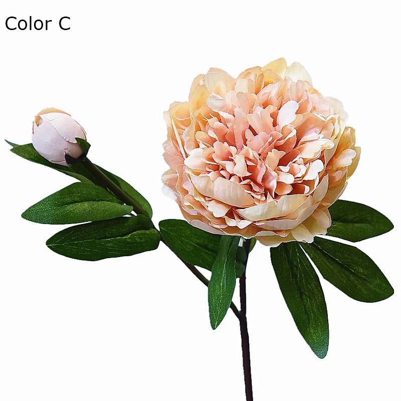 Artificial peony flower branch for elegant decor - vue 11 sur 13