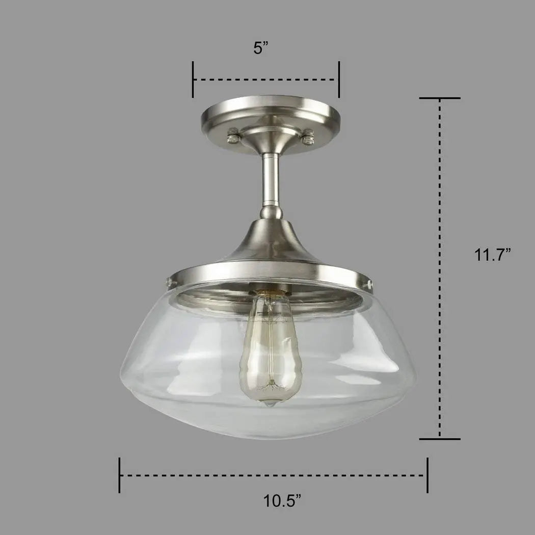 Retro-industrial clear crystal chandelier indoor light
