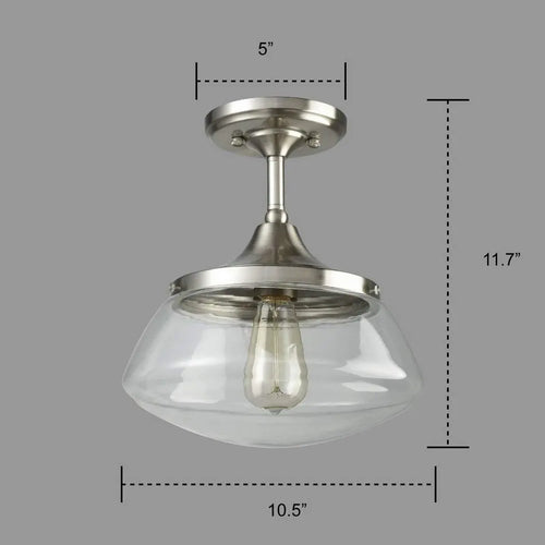 Retro-industrial clear crystal chandelier indoor light