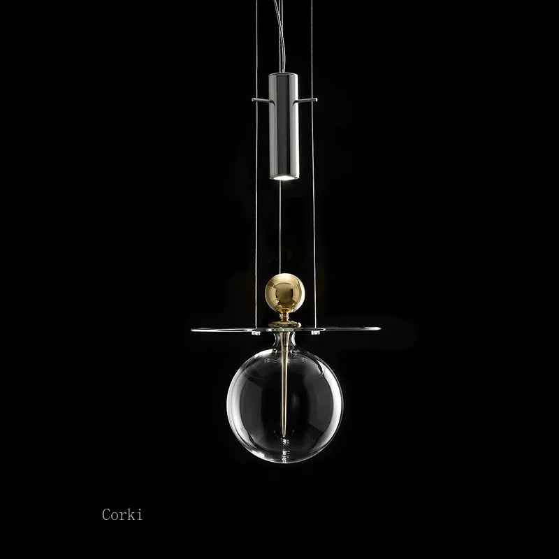 Nordic design glass pendant light for decorative interior
