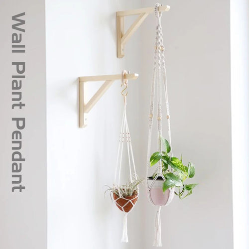 macrame hanging basket for plants crafts home decor - vue 6 sur 18