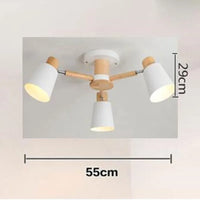 Simple modern solid wood Nordic chandelier