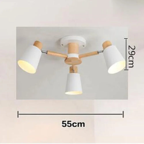 Simple modern solid wood Nordic chandelier