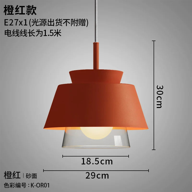 modern iron glass pendant light nordic style industrial decoration