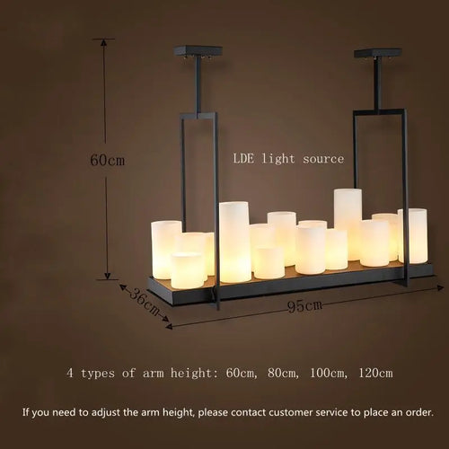 Nordic luxury dining room LED glass chandelier for kitchen island and living room - vue 10 sur 20