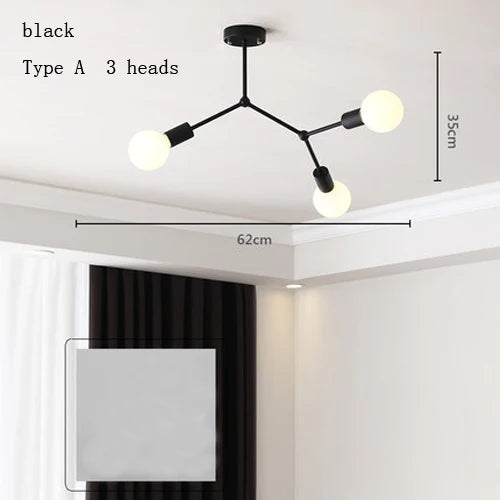 Modern multi-head chandelier for creative interiors - vue 17 sur 27