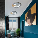 Modern iron and wood LED chandelier for minimalist interiors