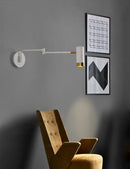 Nordic minimalist swing arm wall bedside lamp