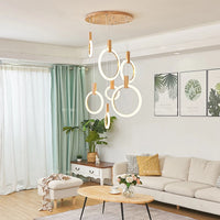 Loft style LED pendant chandelier for staircase