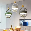 Modern wooden LED pendant light with Nordic bird design