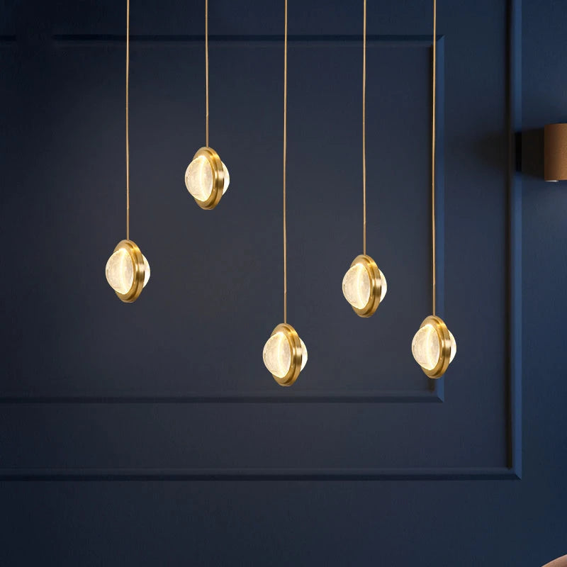Modern luxury crystal pendant light for decorative interiors