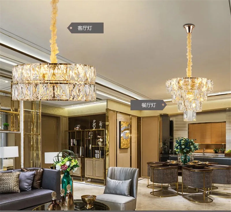 Nordic design crystal chandelier for stylish interiors - vue 5 sur 12