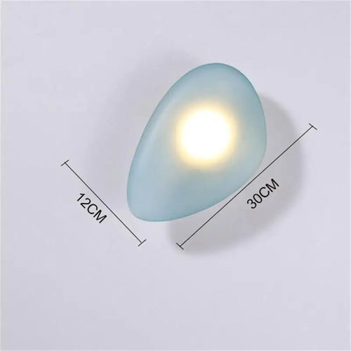 Modern glass pebble LED wall light for interior decor, hotel corridor, ceiling lighting - vue 19 sur 22