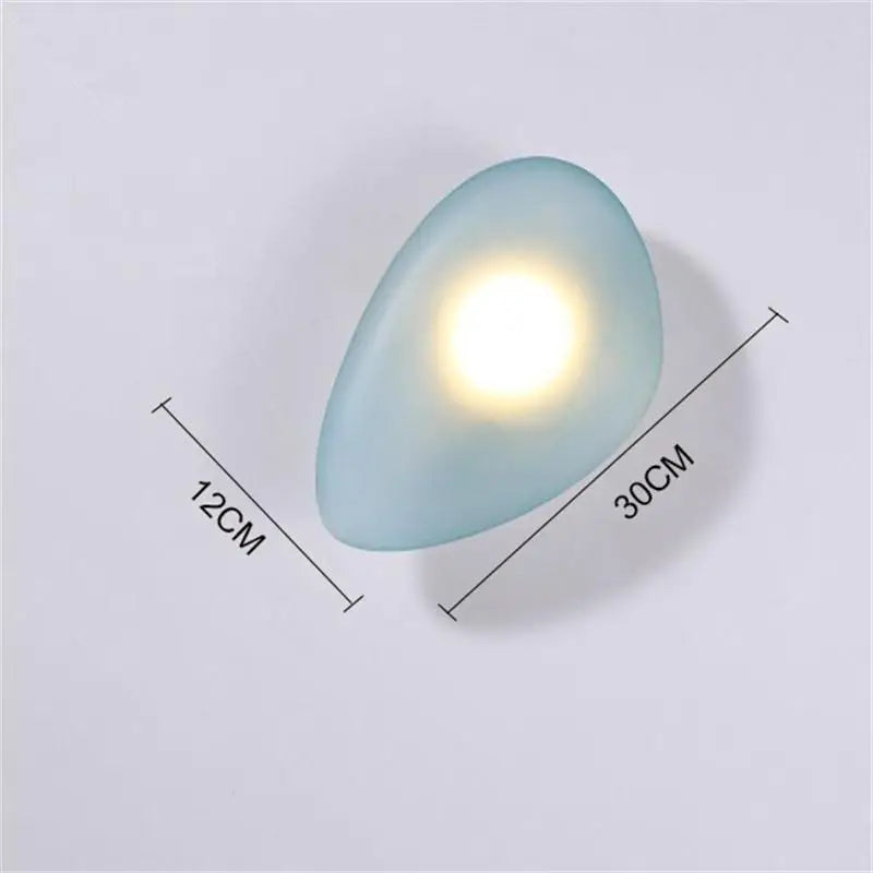 Modern glass pebble LED wall light for interior decor, hotel corridor, ceiling lighting - vue 18 sur 22