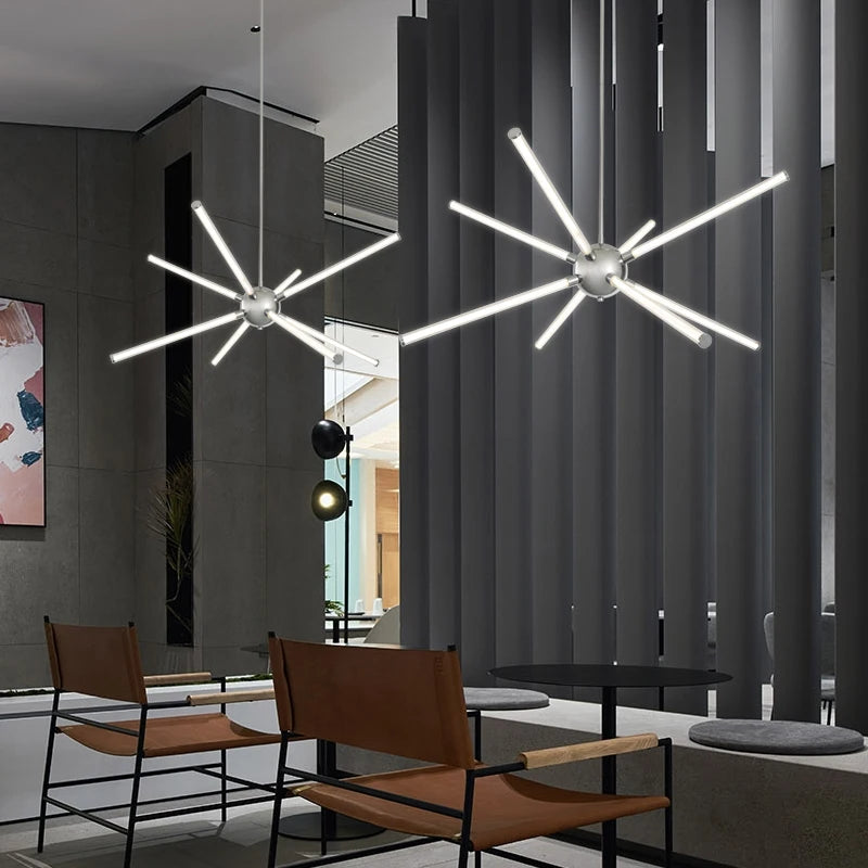 Modern aluminium pendant light for bar and kitchen - vue 3 sur 9