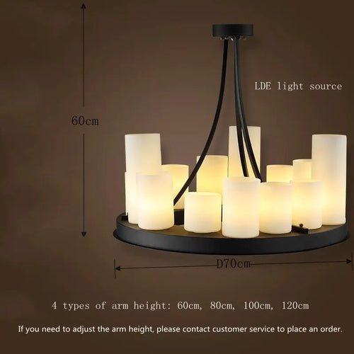 Nordic luxury dining room LED glass chandelier for kitchen island and living room - vue 13 sur 20