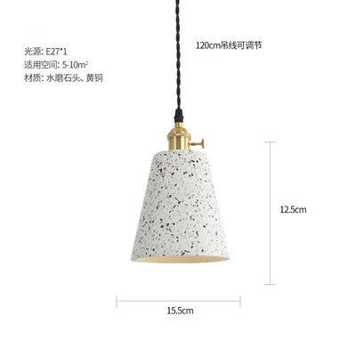Industrial cement pendant light for table and bar - vue 15 sur 23