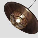 Nordic wood grain hat chandelier