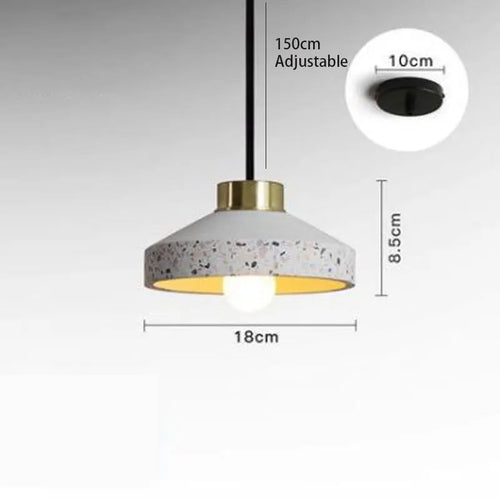 Vintage cement pendant light for bar and café - vue 13 sur 14