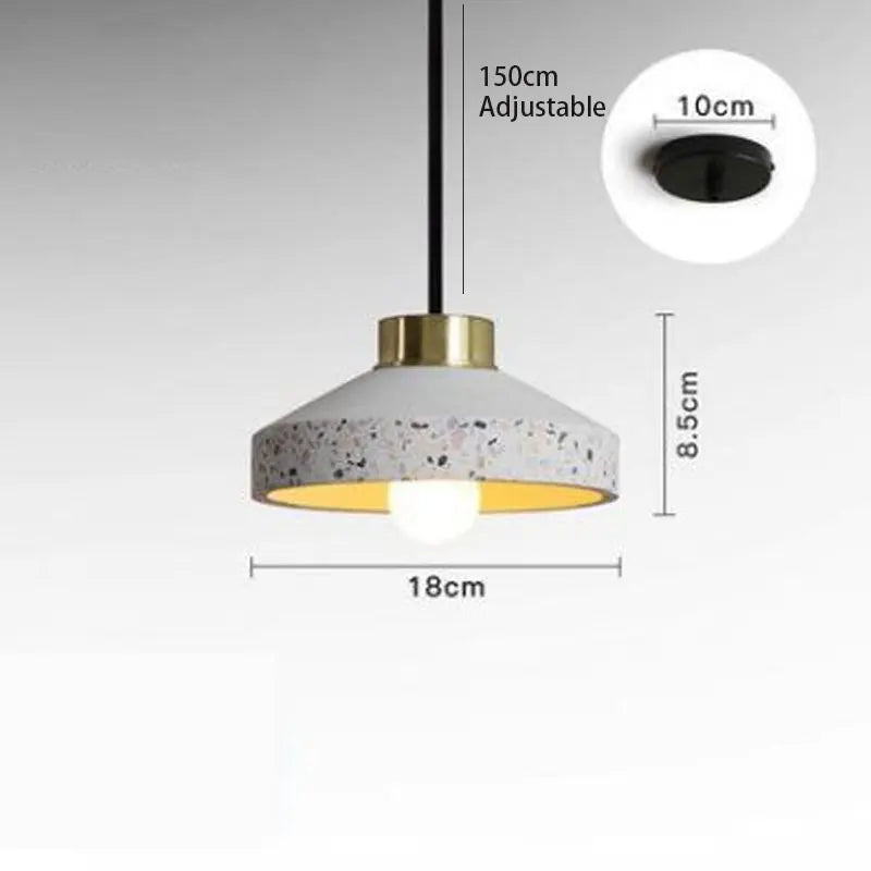 Vintage cement pendant light for bar and café - vue 12 sur 14