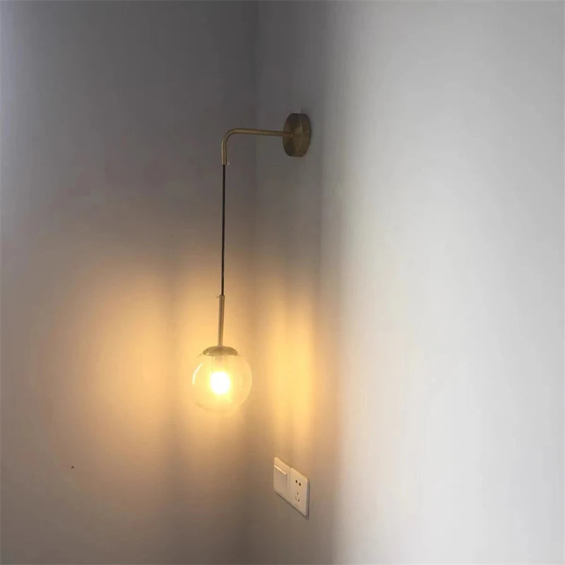 Modern glass wall light for stylish interior decoration