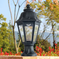 Italian design hexagonal column outdoor lamp for villas, courtyards and walkways