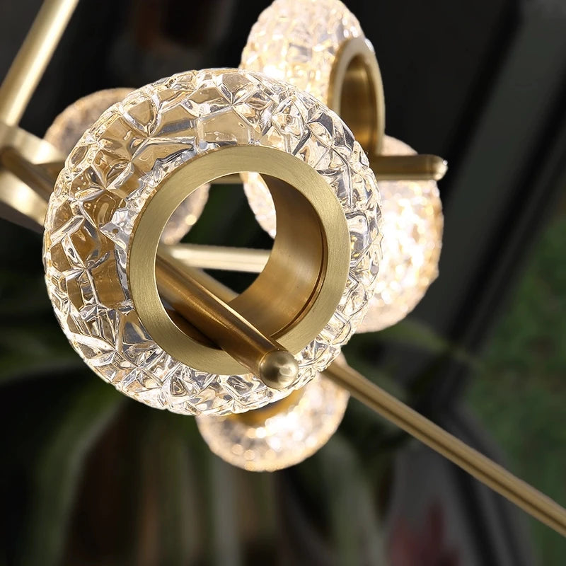 Luxury copper chandelier with minimalist design for creative lighting - vue 6 sur 10
