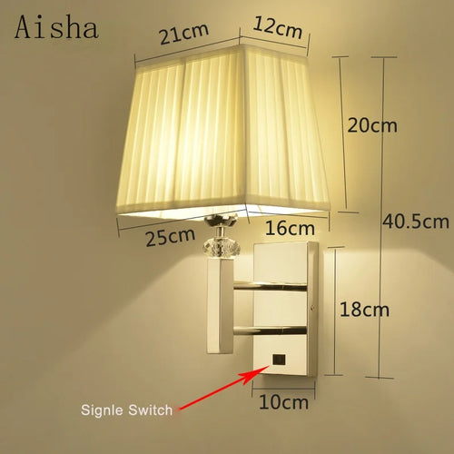 Modern LED wall light in stainless steel for interior decoration - vue 6 sur 8