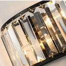Modern glass and black metal double head wall light