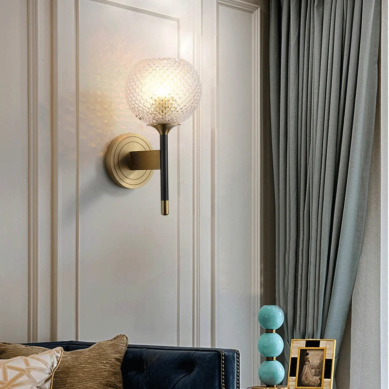 Nordic LED wall light with indoor lampshade