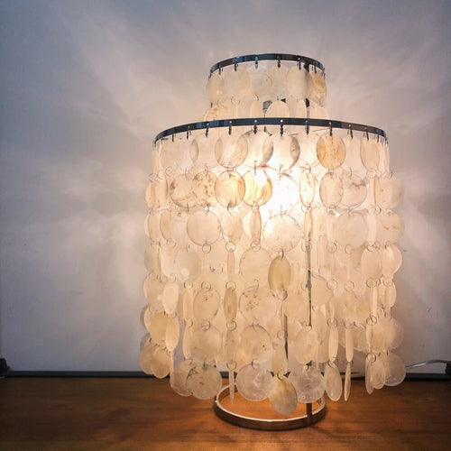 (80 days - 5 June) Modern LED table lamp with pearly plates Loredi - vue 3 sur 10