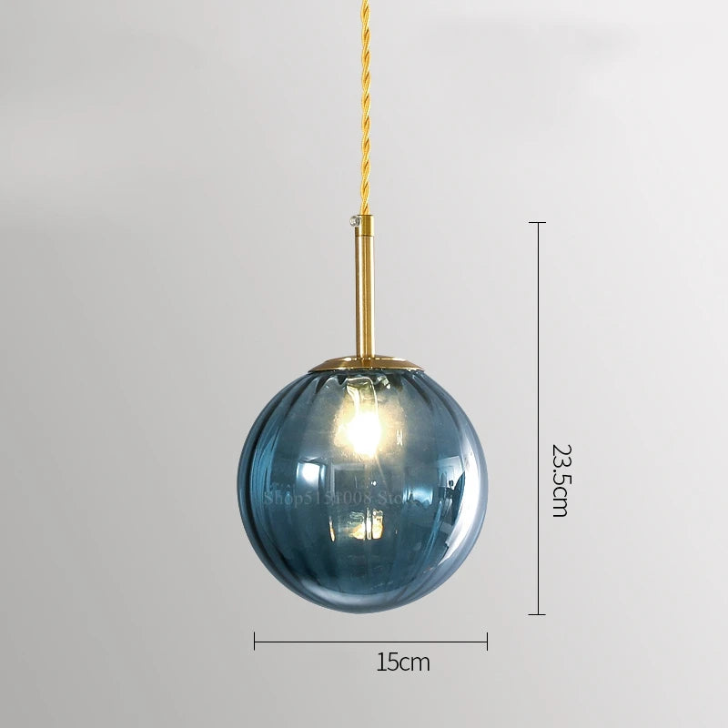 Modern minimalist glass LED pendant light