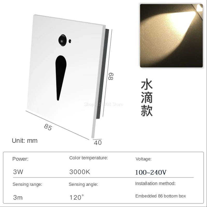 Led wall light with motion sensor for human detection - vue 14 sur 17