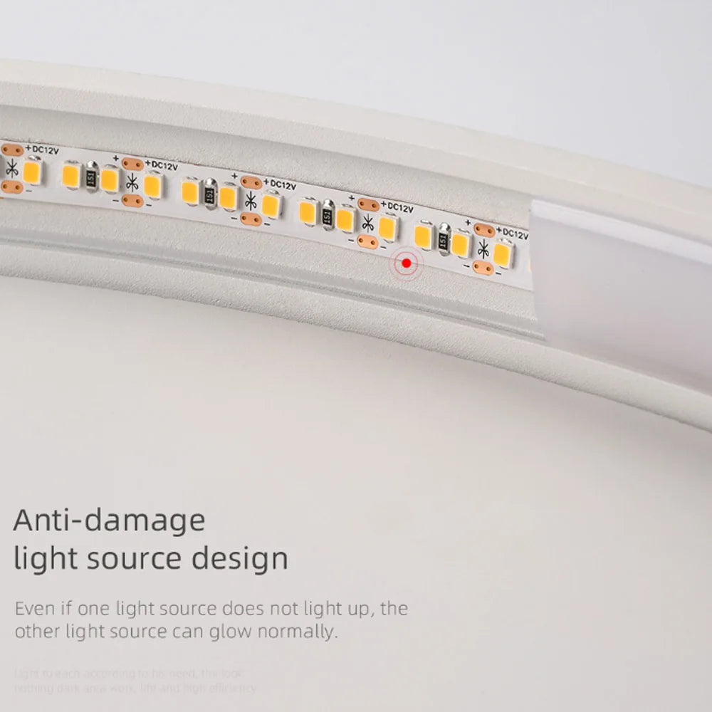 White round LED ceiling light - vue 5 sur 6