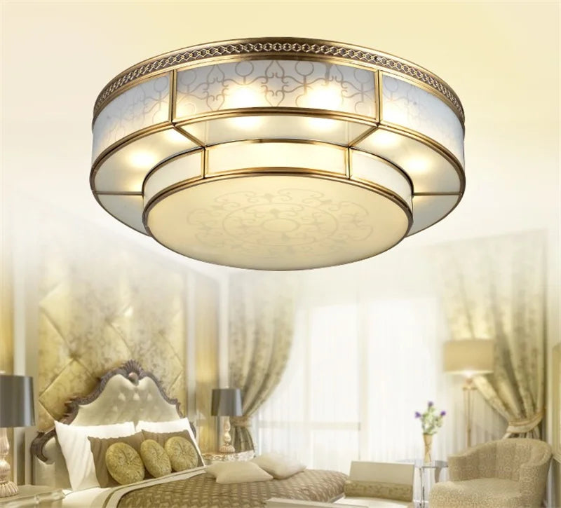 Retro copper ceiling light for an elegant and warm interior - vue 4 sur 6