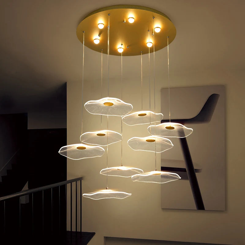 Nordic acrylic chandelier with creative design for elegant spaces - vue 3 sur 12